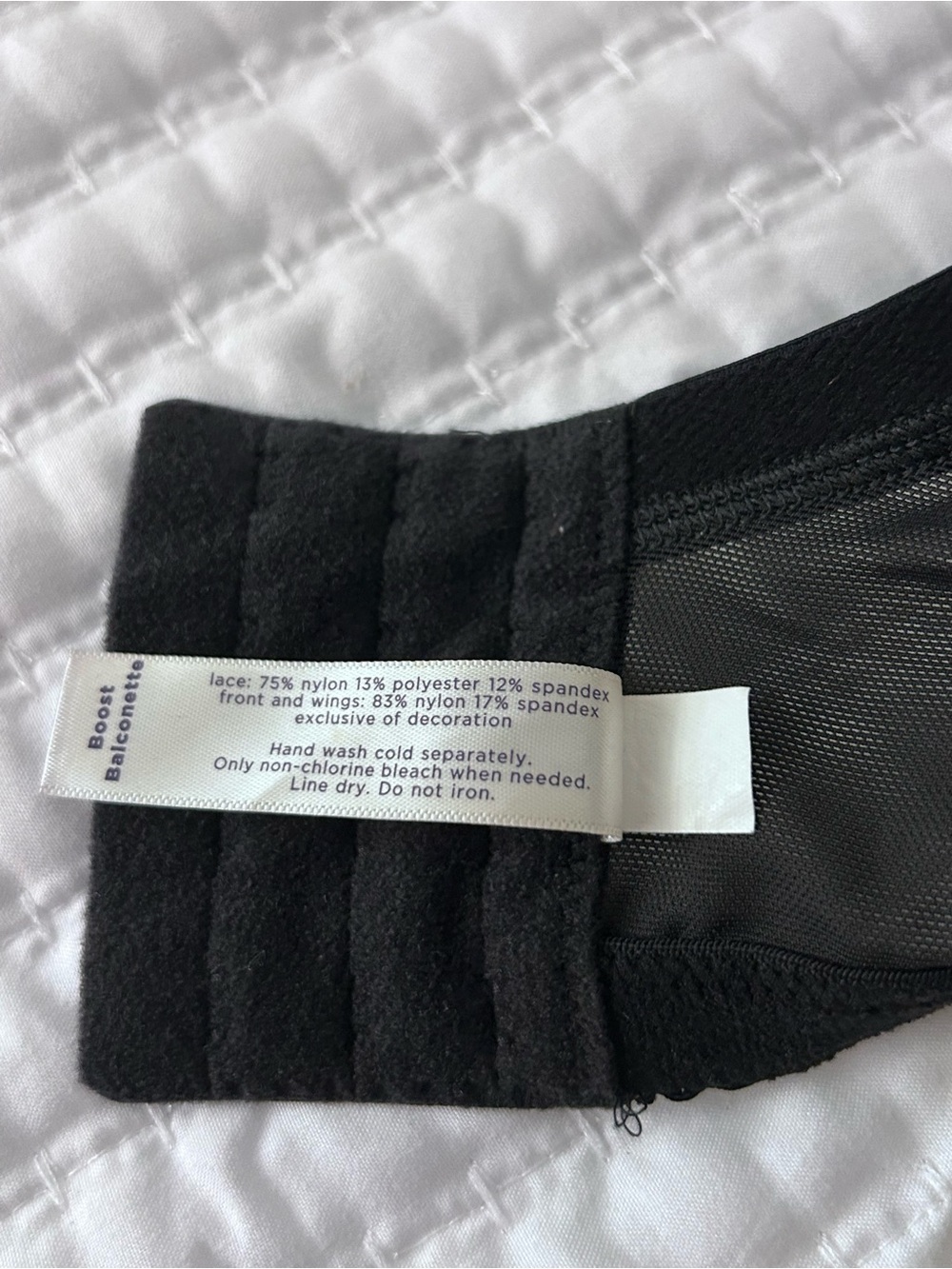 Cacque Midnight Blue & Black Lace Push-Up Bra w Underwire. Size 40DDD - Picture 7 of 8